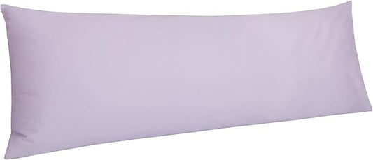 NTBAY Egyptian Cotton Body Pillowcase - 500 Thread Count Cotton Body Pillow Cover - Soft and Breathable Envelope Closure Body Pillowcase for Adults, 20x54 Inches, Light Purple