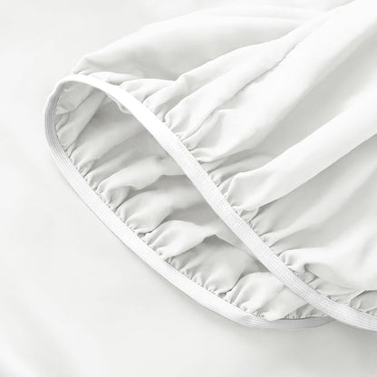 SiinvdaBZX Split Top King Fitted Sheet Only for Adjustable Bed, Ultra-Soft Microfiber 34 Inch Top Split Head Sheets Half Split King Bottom Sheet, Fits 14" -16" Deep Pocket, White