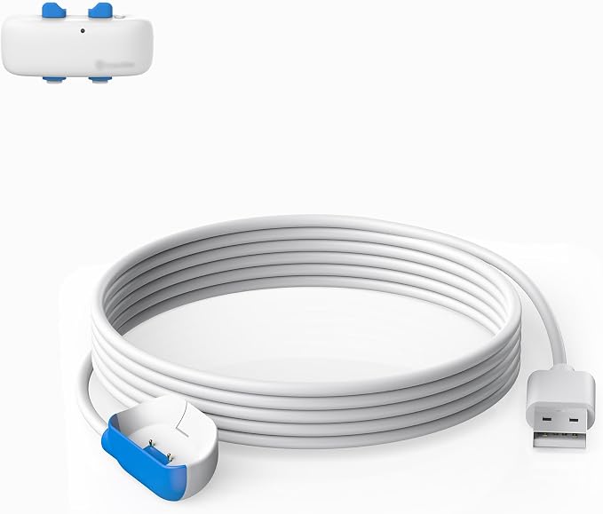 USB Charger Compatible with Tractive GPS Dog 4 Tracker | Location Smart Activity for Pet Replacement Magnetic Charging Base - Portable New White Cable