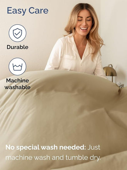 Extra Deep Queen Sheet Set - 6 Piece Breathable and Cooling Sheets - Hotel Luxury Bedding for Women, Men, Kids & Teens - Easy & Secure Fit - Soft, Wrinkle Free and Comfy - Extra Deep Pockets - Beige
