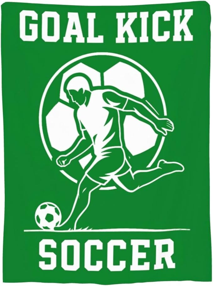 Soccer Blanket Super Soft Warm Fluffy Fleece Flannel Ball Sports Throw Blanket Cozy Fuzzy Plush Stuff Bedding Blankets Gifts for Teens Boys Kids Women Girls Adults 50"X40"