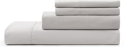 UGG Hedi Full Sheet Set 4-Piece Luxury Cooling Sheets Deep Pockets Premium Bedding with 2 Pillow Shams Hypoallergenic Machine Washable Soft Lightweight Bed Set for Bedroom, Full, Stone Grey