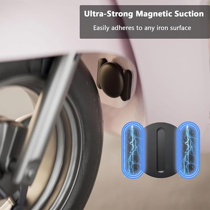 GPS Tracker for Vehicles, 1PCS GPS Tracker No Monthly Fee, Super Magnetic GPS Locator for Cars, Trucks with IP67 Waterproof Case, Precise Location Tracking, Stealth Tracking, iOS Only (Black)