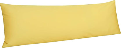 NTBAY Egyptian Cotton Body Pillowcase - 500 Thread Count Cotton Body Pillow Cover - Soft and Breathable Envelope Closure Body Pillowcase for Adults, 20x54 Inches, Mustard Yellow