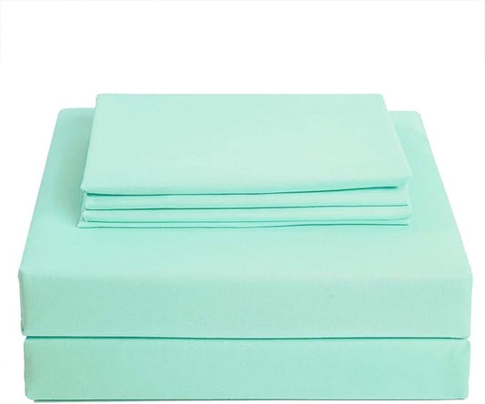 Best Season Twin Size Sheets Set - 3 Piece (Mint Color) Brushed Microfiber Bed Sheet Set,Deep Pocket,Extra Soft & Fade Resistant,Hypoallergenic