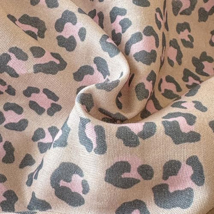 VM VOUGEMARKET Leopard Duvet Cover Set Queen,Nude Beige Pink,Muslin Cotton
