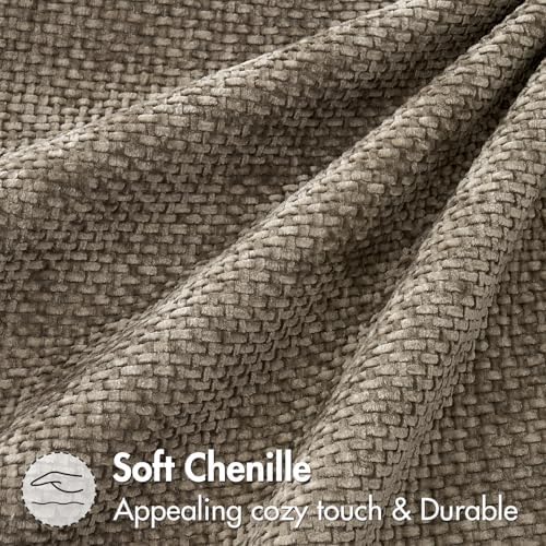 MIULEE Decorative Couch Throw Pillow Covers 20x20 Inch Neutral Khaki 2 Pack