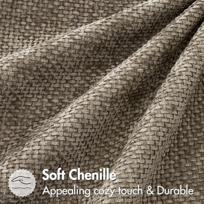MIULEE Decorative Couch Throw Pillow Covers 20x20 Inch Neutral Khaki 2 Pack