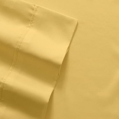 Sweet Home Collection Quality Deep Pocket Bed Sheet Set - 2 Extra Pillow Cases, Value, Twin XL, Yellow, 4 Piece (Pack of 12, 48 Count Total)