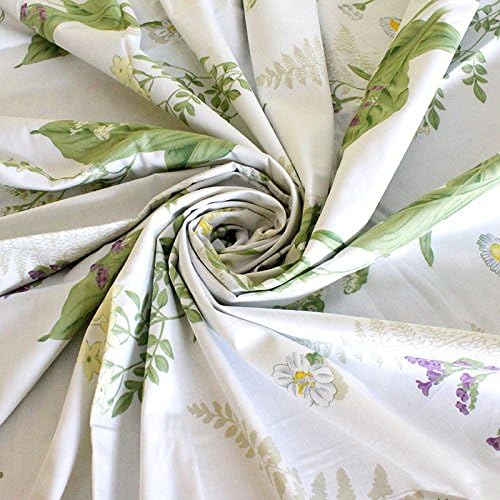 FADFAY Girls Floral Bedding Twin Duvet Cover Set Premium 100% Cotton Green Floral Yellow Daisy Purple Lavender Flowers Bedding Set 3-Piece-1Duvet Cover & 2Pillowcases