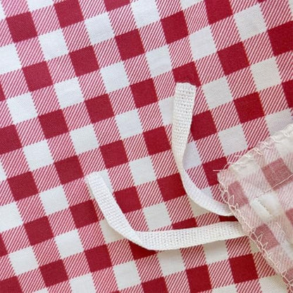 NSNLGSGC Red Gingham Ruffle Queen Duvet Cover
