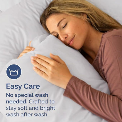 Queen Pillow Cases Set of 4 - Ultra Soft Hotel Quality Pillowcase Covers - Comfy, Cozy & Wrinkle Free - Shrinkage and Fade Resistant - Machine Washable Pillow Protectors - 4 Piece Set - French Grey