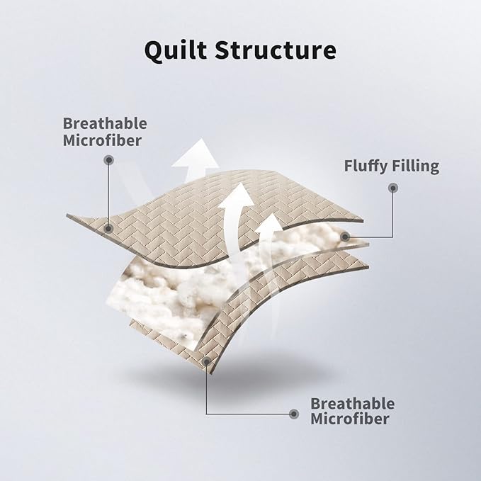 Maple&Stone Quilt Set Oversized King Size, 128"x120" Lightweight Beige Bedspread Ultrasonic Chevron Pattern Light Coverlet for All Season Comforter Bedding Decor - 3 Piece Bed Cover Sets
