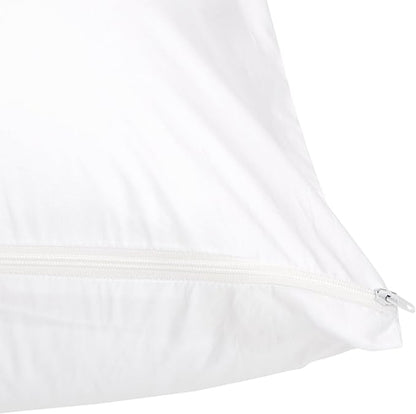Amazon Basics Hypoallergenic Protector Cover Pillowcases - 21 x 55 Inches, Body Size, White, Pillows Not Included