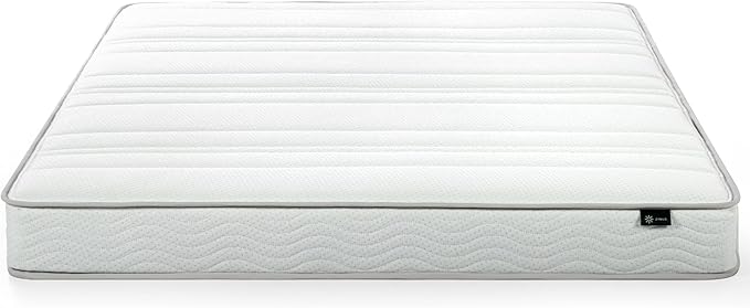 Zinus 6 Inch Foam and Spring Mattress, Queen, CertiPUR-US Certified Foams, Mattress in A Box, White