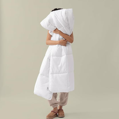 UGG Danielle Twin Comforter Duvet Insert Cooling Lightweight Down Alternative Hypoallergenic Machine Washable Quilted Fluffy Comforter Blanket with Corner Tabs for Duvet Cover, Twin, Bright White