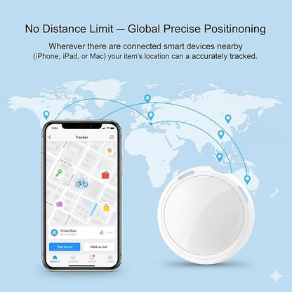 No Subscription GPS Tracker for Vehicles Apple Find My iOS Only Real Time | Real Time Global No Monthly Fee Mini Hidden Car Tracker Device Smart Locator Tracking Tags with Magnetic for Pets Luggage