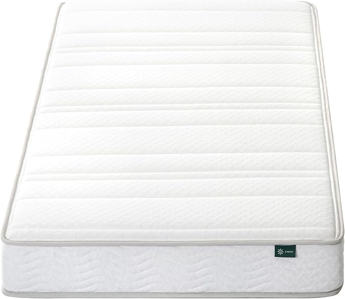 Zinus Narrow Twin Mattress (30” Wide x 75” Long), 6 Inch Foam & Spring Hybrid Mattress for Bunk Beds, Trundles, RVs & Compact Spaces, Medium Firm Feel, CertiPUR-US Certified