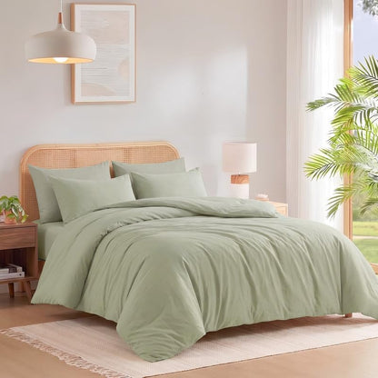 NEXHOME PRO Duvet Cover Oversized King Size, 3 Pieces Cotton Bedding Set