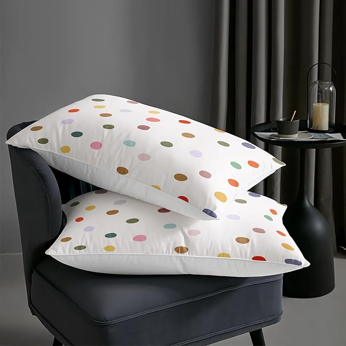 Colorful Polka Dots Comforter Set for Girls,Girly Kawaii Cartoon Bedding,Queen Size Multicolor Circles and White Comforter for Girls Women,Modern Geometry Bedding Set 1 Quilt 2 Pillowshams