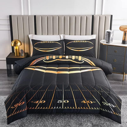 Football Comforter Sets,Sports Bedding Set Queen,Boys Queen Comforter Sets,Kids Comforter Set for Boys