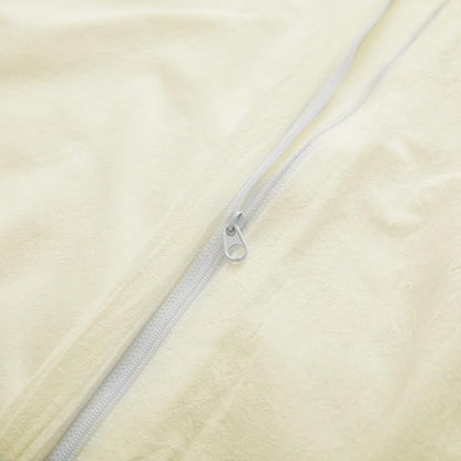 Cream White Cotton Duvet Cover King Size, Linen-Like Natural Bedding Set with Zipper Closure (No Comforter), King Size, Duvet Cover (104"x90") x 1, Pillowshams(20"x36") x 2