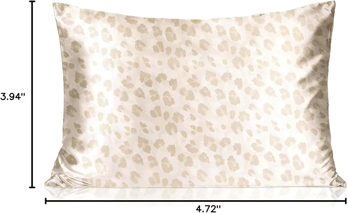 Yanibest 2 Pack Leopard Satin Pillowcase, Silk Pillow Cases for Hair and Skin with Zipper, Standard Pillow Cases Set of 2 for 20"x26", Exquisite Packaging for Women Men