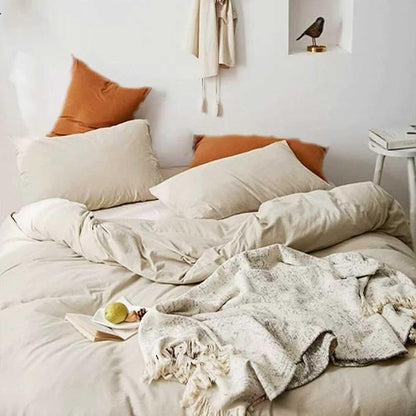 ETDIFFE Beige Comforter Set Queen Size, 3 Piece Aesthetic Modern Bedding Set - Soft & Lightweight All Season Microfiber Down Alternative Bed Comforter with 2 Pillow Shams for Women Men