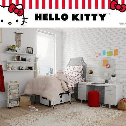 Collectibles Hello Kitty Bedding Super Soft Cotton 3 Piece Twin XL Sheet Set, College Dorm Essentials (Officially Licensed Product) by Franco