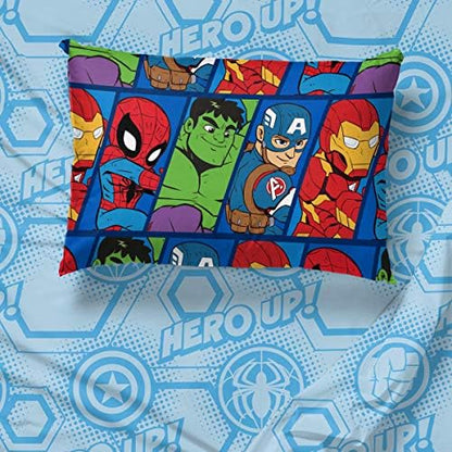 Marvel Avengers Full Size Comforter Set 5 Piece Kids Bedding for Boys, Blue