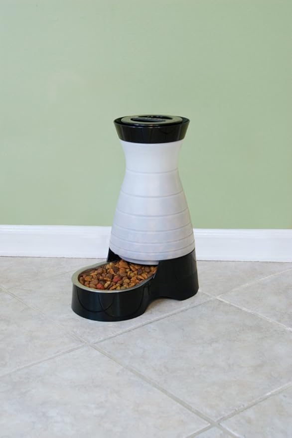 PetSafe Healthy Pet Food Station, Medium | Dry Food Dispenser, Removable Stainless Steel Bowl Is Dishwasher Safe, Space-Saving Design