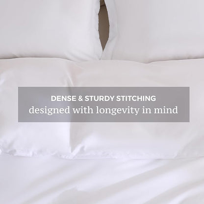JSD White Duvet Cover Set Full Size, 3 Piece Duvet Cover with Pillow Shams, Soft Brushed Microfiber Zipper Closure, Comforter Not Included