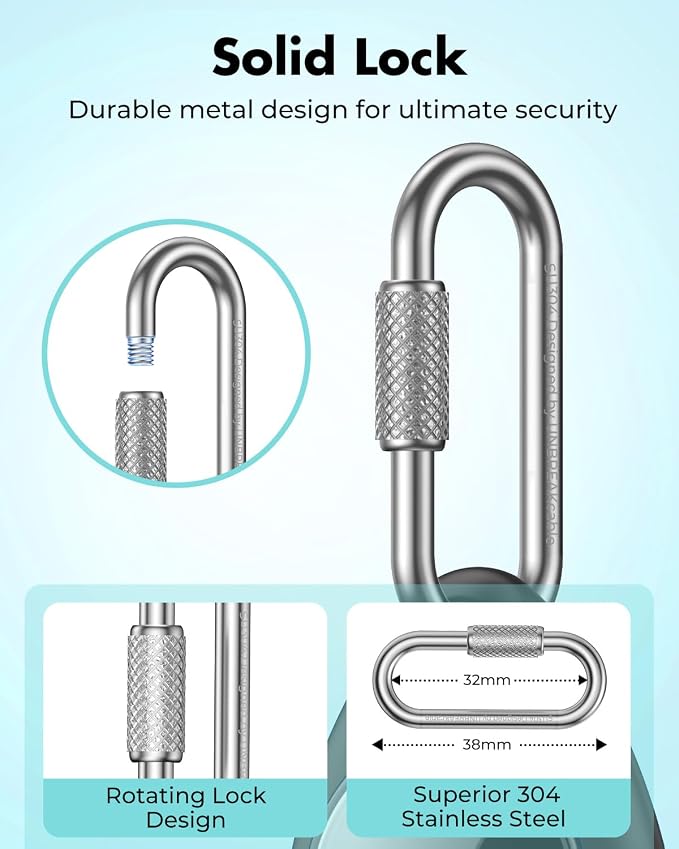 UNBREAKcable for AirTag Holder Case with Professional Carabiner, 4 Pack | Waterproof, Shockproof, Hold Securely, Easy to Install, Protective AirTag Keychain for Keys, Pets, Luggage-Trans Black