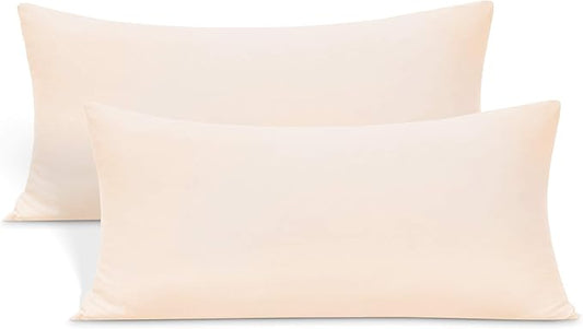 Stretch Toddler Pillowcases - Jersey Knit Travel Pillow Cases to Fit Pillows Sized 12x16, 13x18 or 14x20, Ultra Soft Envelope Closure, Small, Set of 2, Pink