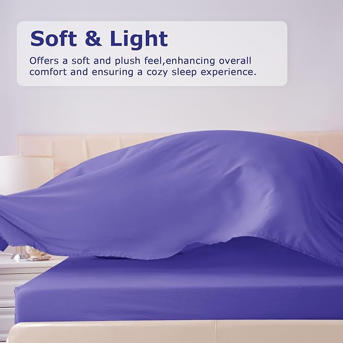 Twin Size Bed Sheet Set - 3 Piece Soft Microfiber Sheets with Deep Pockets, Cooling Technology, and Wrinkle-Free Pillowcase. Hotel-Quality, Durable Bedding, Very Peri