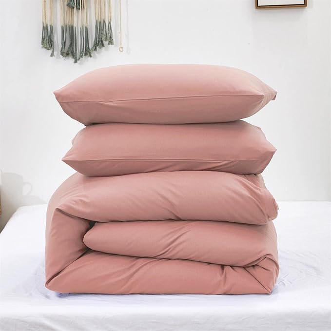 KAREVER Pink Comforter Set King Blush Bedding Set Girls Bed Comforter Set Breathable Blanket Teens Light Pink Lightweight Quilts Set King Size