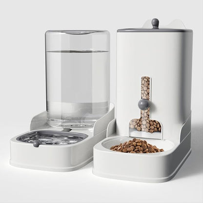 Gravity cat Feeder by Petmagic is a 3.6L Large-Capacity cat Food and Water Bowl Set. This Two-piece Set is Suitable for pet Feeding, Including Small and Medium-Sized Dogs, Kittens.