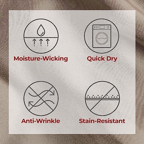 Mellanni Iconic 5-Piece, Ultra Soft Sheet Set (Split King, Tan)
