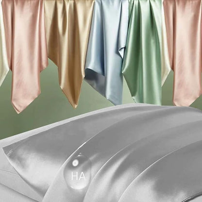 Silk Pillowcase for Hair and Skin, Mulberry Silk Pillow Cases Standard Size, Soft Anti Acne Cooling Sleep Both Sides Natural Silk Satin Pillow Covers with Hidden Zipper, Gifts for Women Men, Grey