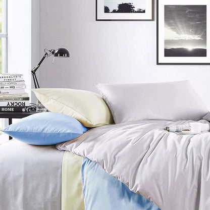NTBAY Queen Pillowcase Set - 4 Pack Brushed Microfiber 20x30 Pillowcases - Soft, Wrinkle-Free, Fade-Resistant, Stain-Resistant, Sky Blue Pillowcases with Envelope Closure - 20x30 Inches, Sky Blue