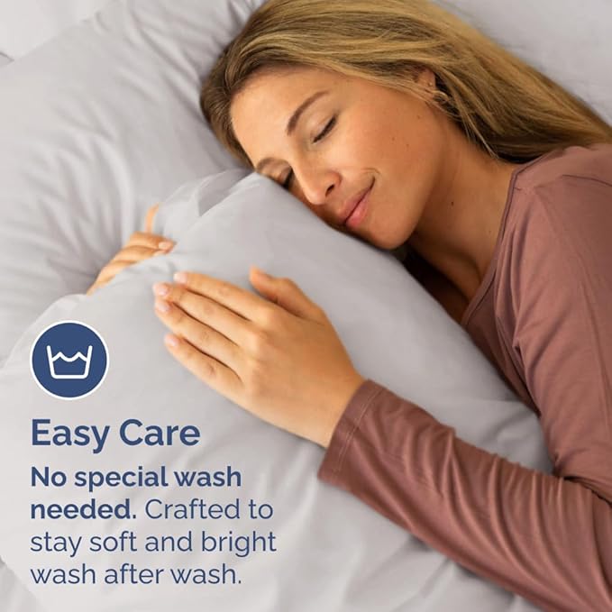 Body Pillowcases Set of 2-20x54 Long Body Pillow Case - Soft Body Pillow Cover for Sleeping & Side Sleepers - Comfy, Breathable & Wrinkle Free - Machine Washable w/Envelope Enclosure (Light Grey)