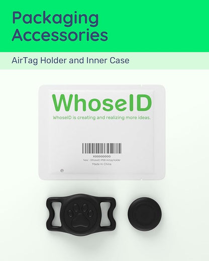 IP68 Waterproof Dog AirTag Holder for Dog Collar, Soft, Stretchy Silicone | Full-Body Protection, Easy Tool-Free Installation, Quiet, No-Dangle Fit, Lightweight, Fits Dog & Cat Collars of All Widths