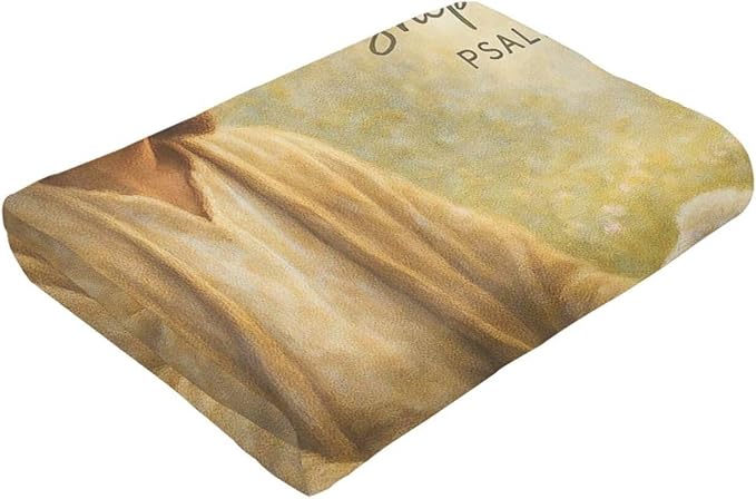 Christian Jesus Lamb Blanket Super Soft Warm Fluffy Fleece Flannel Religious Bible Throw Blanket Cozy Fuzzy Plush Stuff Bedding Blankets Gifts for Women Kids Boys Girls Adults 50"X40"