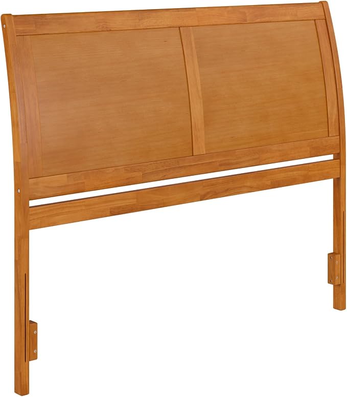 AFI, Portland Queen Sleigh Solid Wood Panel Headboard, Light Toffee