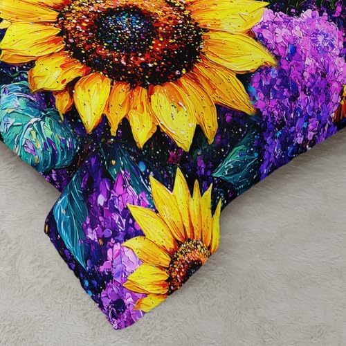 QOOMO Sunflowers Kids Comforter Set Queen Size