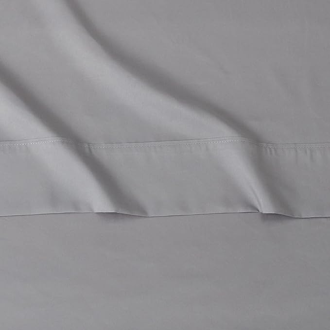 Amazon Basics Lightweight Super Soft Easy Care Wrinkle-Free Breathable Brushed Microfiber 3-Piece Bed Sheet Set with 14-Inch Deep Pockets, Twin, Dark Gray, Solid