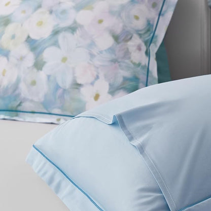 OAITE Duvet Cover Set Twin Size Oil Painting Pattern Ultra Soft 100% Cotton Duvet Cover Sets 3-PC, Breathable Duvet Cover with Zipper Closure & Corner Ties