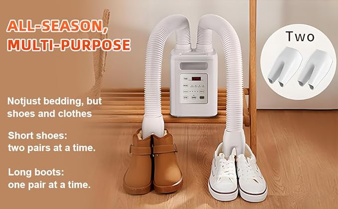 Portable remote control blanket heater, comfortable warm air, sweat absorbing and drying, suitable for climate change, suitable for all seasons, can dry shoes, clothes, blankets, bed heating blankets