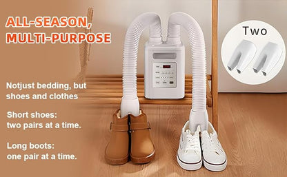 Portable remote control blanket heater, comfortable warm air, sweat absorbing and drying, suitable for climate change, suitable for all seasons, can dry shoes, clothes, blankets, bed heating blankets