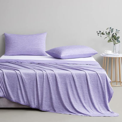 Elegear Revolutionary Cooling Blanket Queen Absorbs Heat to Keep Body Cool for Night Sweats, Arc-Chill 3.0 Cool Fiber Q-Max>0.5 for Hot Sleepers, Lightweight Summer Cold Blankets for Sleeping, Purple